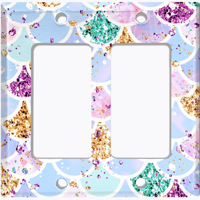 Patterned 2 - Gang Rocker Standard Wall Plate