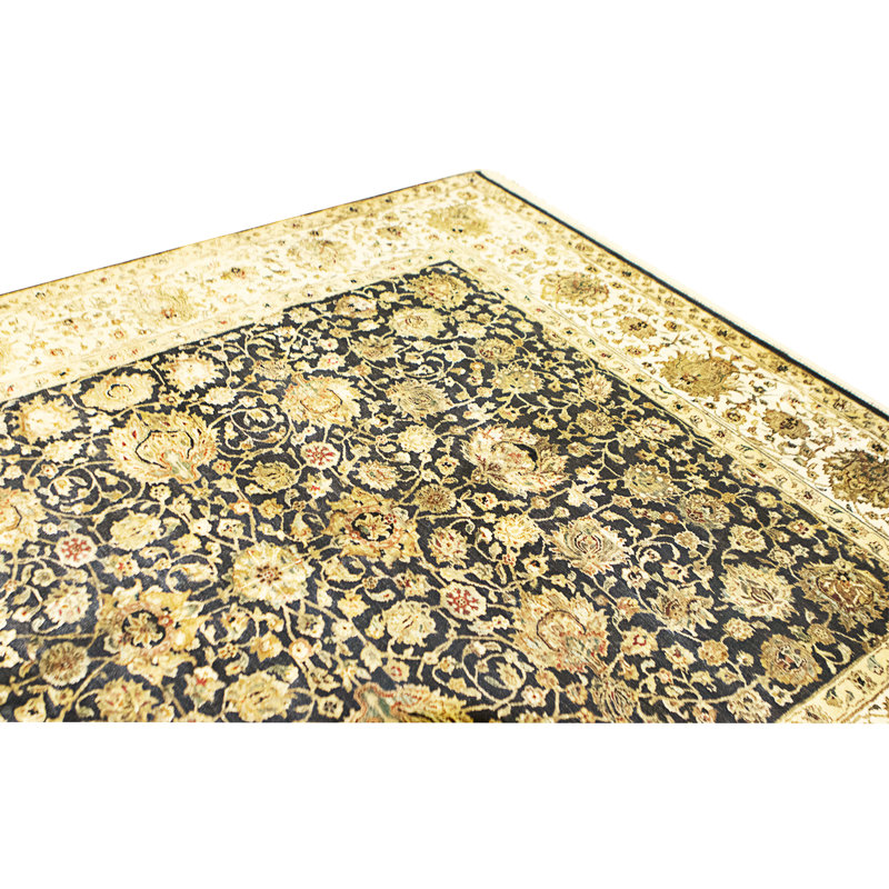 Handmade Silk and Wool Area Rug
