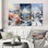 «Harmony Of Winter Village II», 3 pièces sur toile