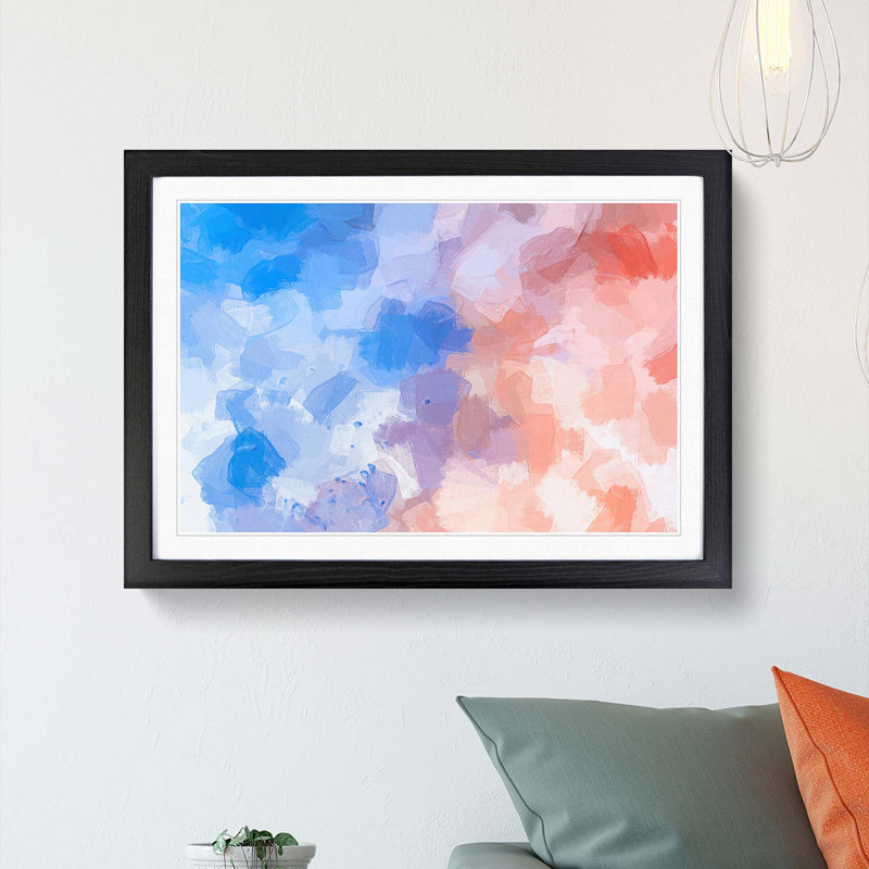 Taking Chances in Abstract - Wall Art, 36cm H x 48cm W x 2cm D, Black Single Picture Frame Wood