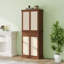 Armoire de rangement à 4 portes avec 1 tiroir et 4 tablettes réglables, durable et polyvalente