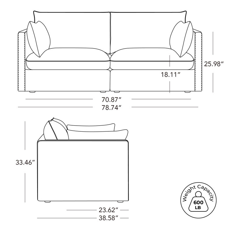 Canapé modulaire Farmingdale Brinsley