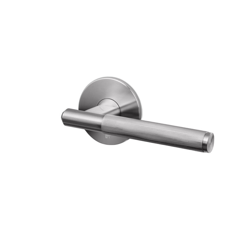 Round Single Dummy Door Lever with Round Rosette, Steel