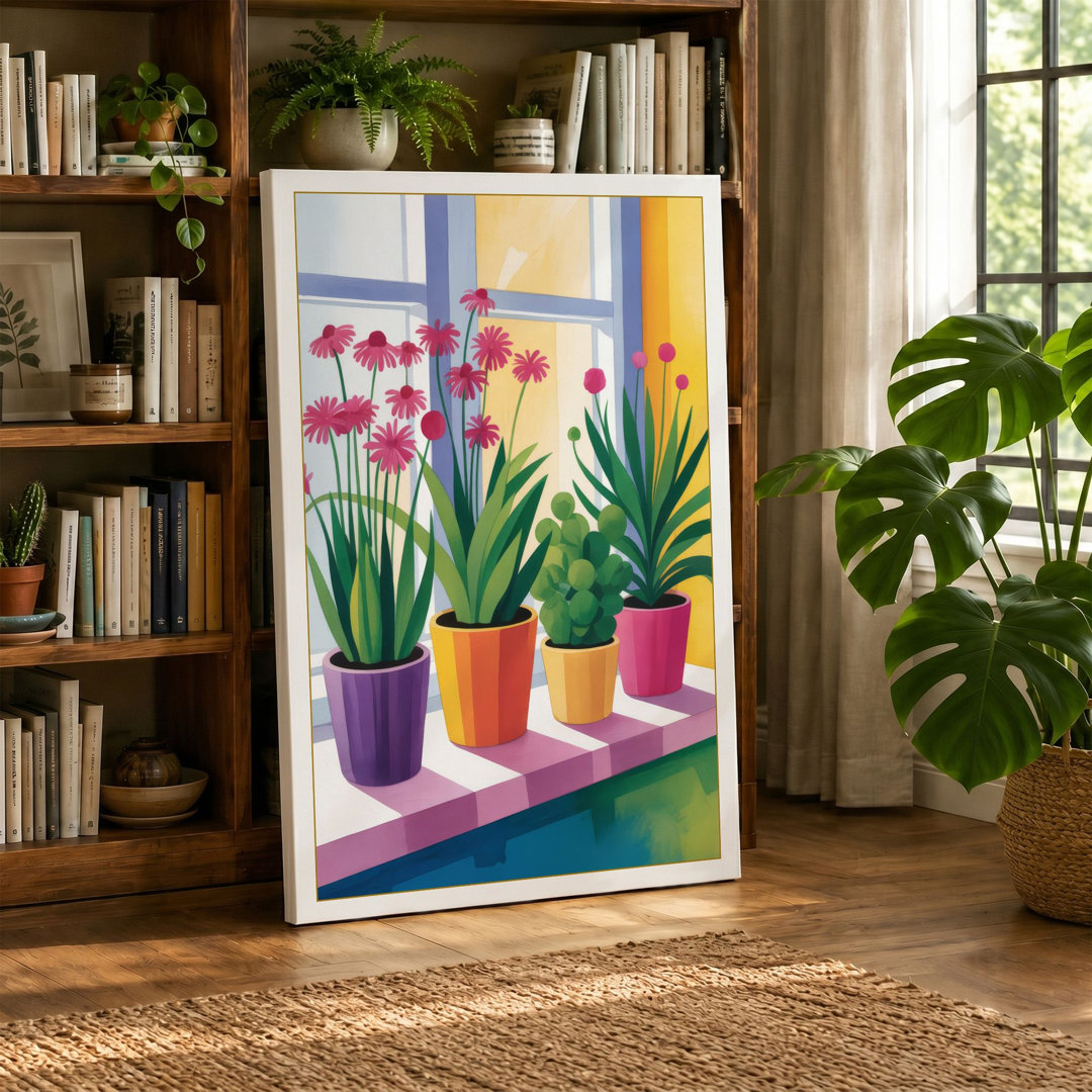 Windowsill Garden Botanical - Wrapped Canvas