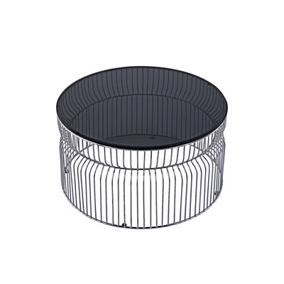 Contemporary Metal Round Coffee Table