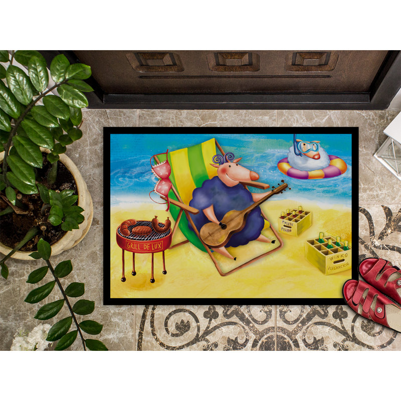 Tapis d'extérieur antidérapant Folden Pig, Rectangle 2 pi x 3 pi