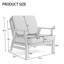 Ensemble de chaises d'extérieur beige avec coussins Bevelyn-644042766