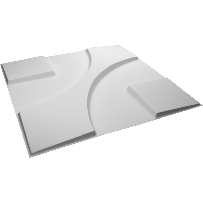 Panneau mural 3D 19,625 "x 19,625" en blanc (paquet de 10)