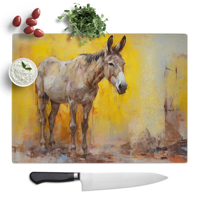 Donkey Gestural No.3  Glass Chopping Board