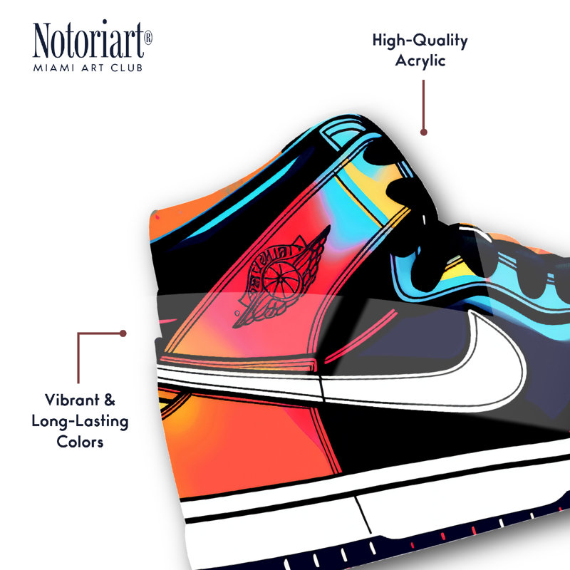Art mural Sneaker, Sneaker coloré