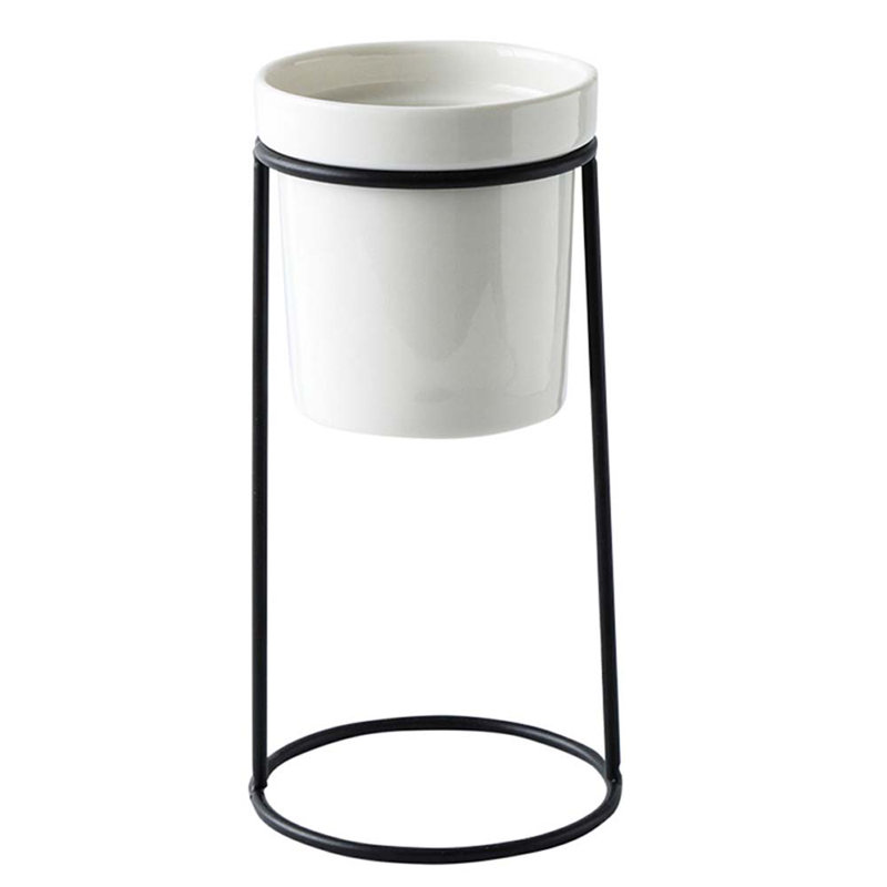 Palethorp Pot Planter, White, 18.1cm H x 9cm W x 9cm D