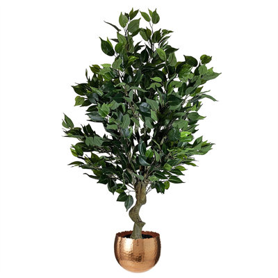 Faux Tree in Metal Planter