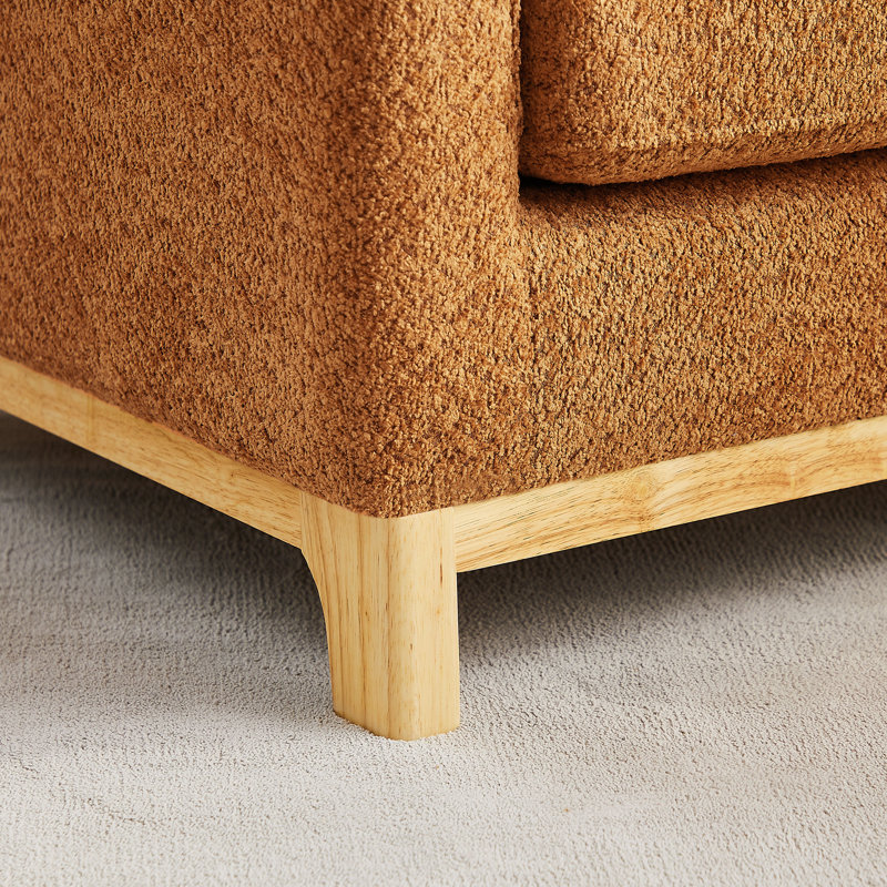Fauteuil 31,5 po Jazmere, Boucle curry, Naturel