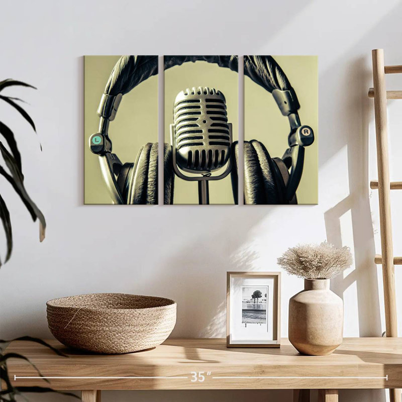 Abarca Microphone And Headphone, 28" H x 45" W