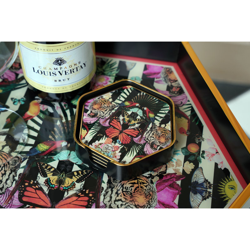 Myrtle & Mary Set of 4 Hexagonal Coasters – PARADISE LOST