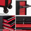 Coffre à outils à roulettes noir et rouge 28 po à 3 tiroirs avec roulettes pour l'organisation des ateliers dans un garage sur roulettes