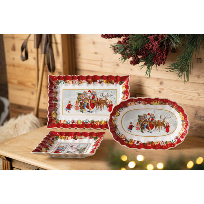 Villeroy & Boch – Toy's Fantasy Christmas Large Square Serving Bowl, Premium Porcelain