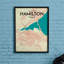 Hamilton City Map - No Frame Print-1089864750