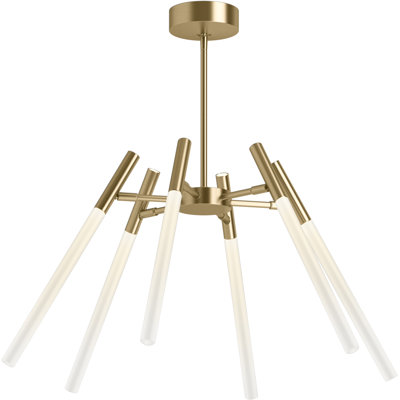 6 - Light Unique / Statement* Modern Linear LED Chandelier