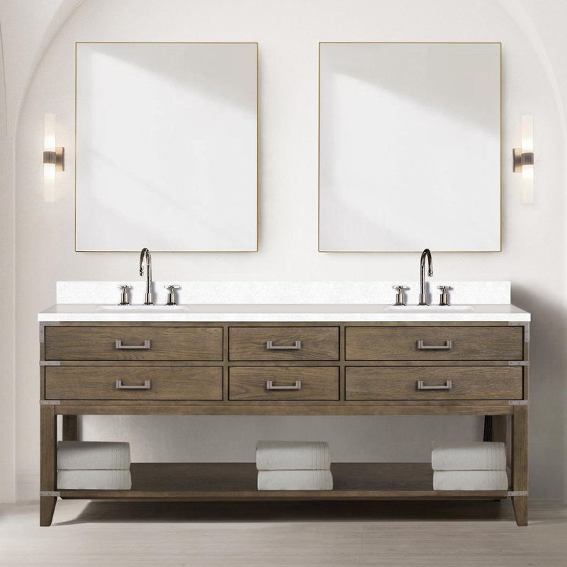 Double Bath Vanity with Quartz Top