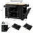 Kitchen Island with Trash Can Storage Cabinet, 3 Drawer and 3 Open Side Racks-1740455697