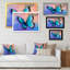 «Abstract Blue Morpho Butterfly», reproduction sur toile flottante-1386061081-1386061080