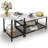 Nesting Table Set Of 2, Modern Round End Table & Rectangular Coffee Tables For Living Room Apartment-1738866689