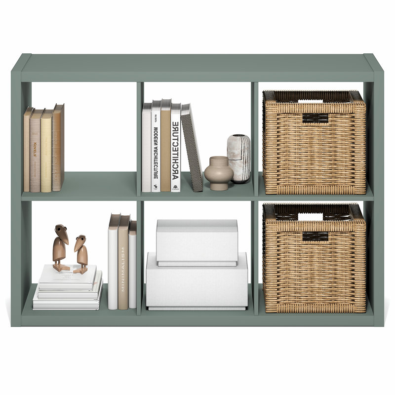 Bibliothèque Arlton, (3 feuilles) H 43,98 po x l 15,87 po x P 14,57 po, Vert