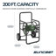 Chariot enrouleur en acier pour rangement de boyaux de 200 pi de l 28,75 po x P 23,25 po Suncast, fabriqué aux États-Unis