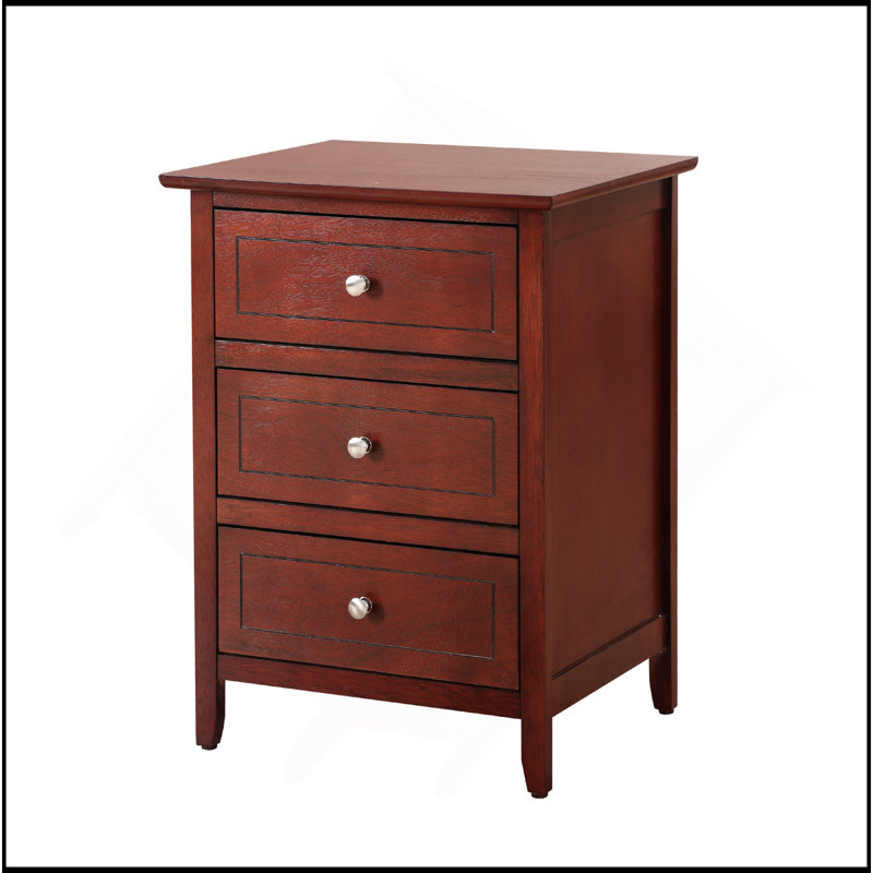 Transitional Nightstand For Bedrooms, Cherry