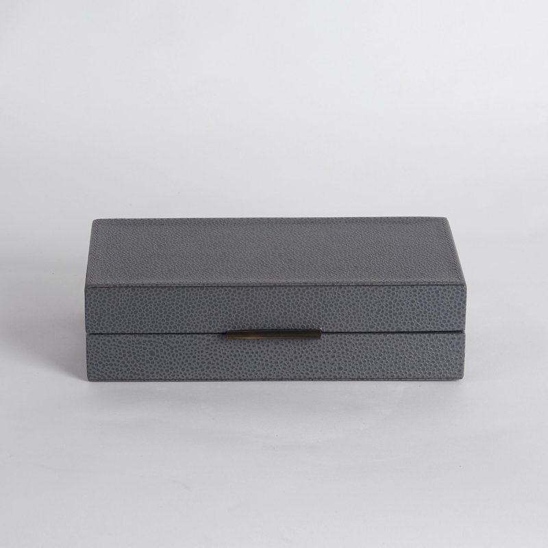 Alpen Box-Bark-Lg, Blue, 2.75" H x 10" W x 5" D