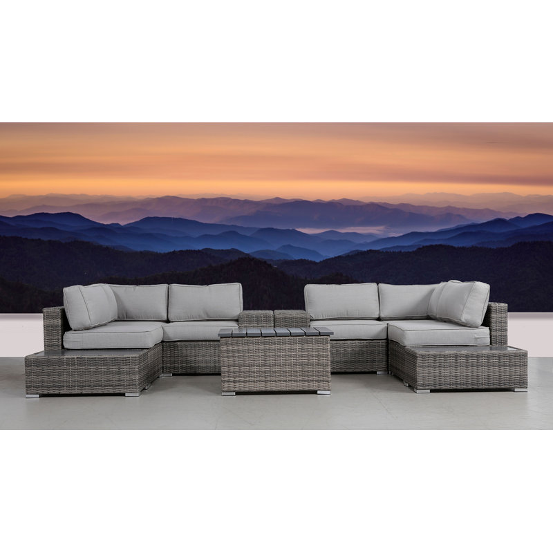 Kylo Wicker Fully Assembled 11 Pieces Seating Group with Cushions