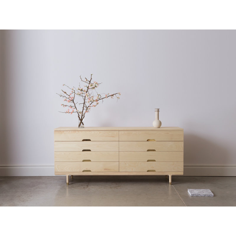 Simple 8 - Drawer Solid Wood Dresser, Ash