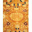 Tapis unique noué à la main brun de 6 pi 1 po x 9 pi Mayaguana