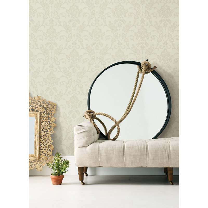 Rouleau de papier peint métallique L 33 pi x l 20,9 po Estiven, Argent