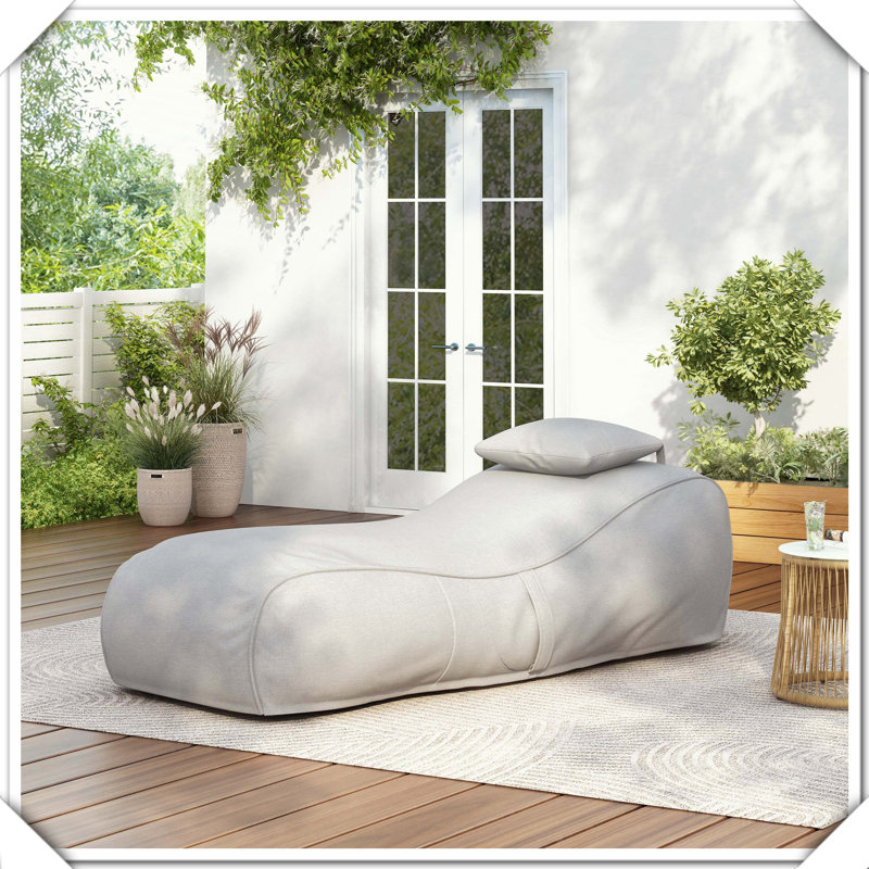 Fauteuil à billes d'extérieur durable, Gris clair