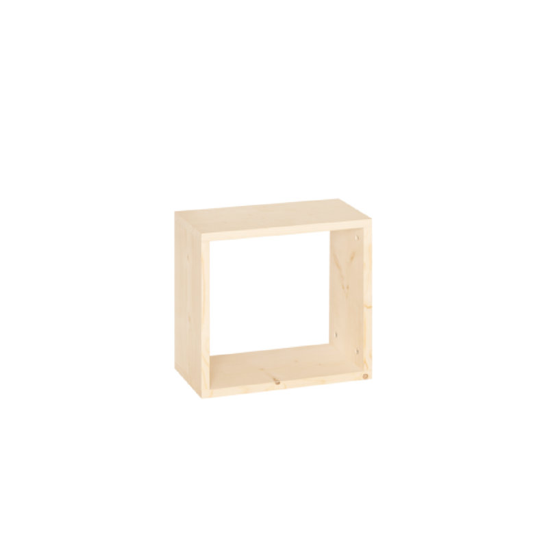 Saura Bookshelf 38, (1 Shelf) 15"H x 16"W x 8"D, Beige