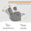 Fauteuil inclinable électrique pivotant en cuir Regazzi (ensemble de 2)-98387624