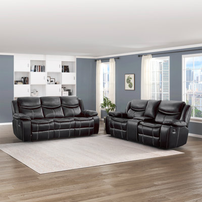 Hanhalyn 2-Piece Microfiber Manual Reclining Living Room Set by Latitude Run