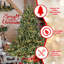 Arbre de Noël 7,5 pi pleine forme avec 850 lumières UL, branches mixtes en PE / PVC, 2441 pointes, base large, structure à charnières, support en métal stable-429840838