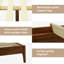 Structure de lit en bois massif avec tête de lit Haven King-1011146174-1011146173