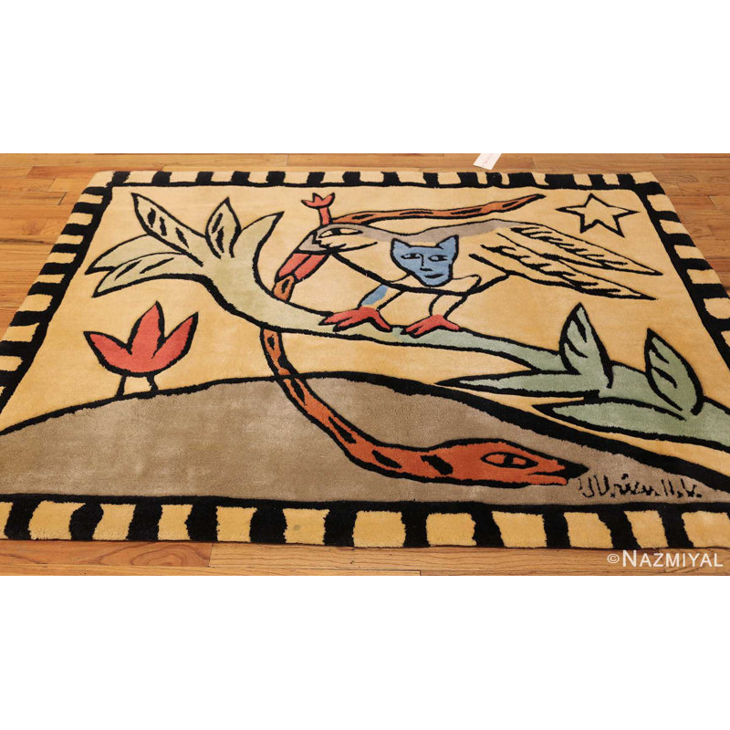 Scandinavian One-of-a-Kind Rectangle 4'7" X 6'6" Area Rug