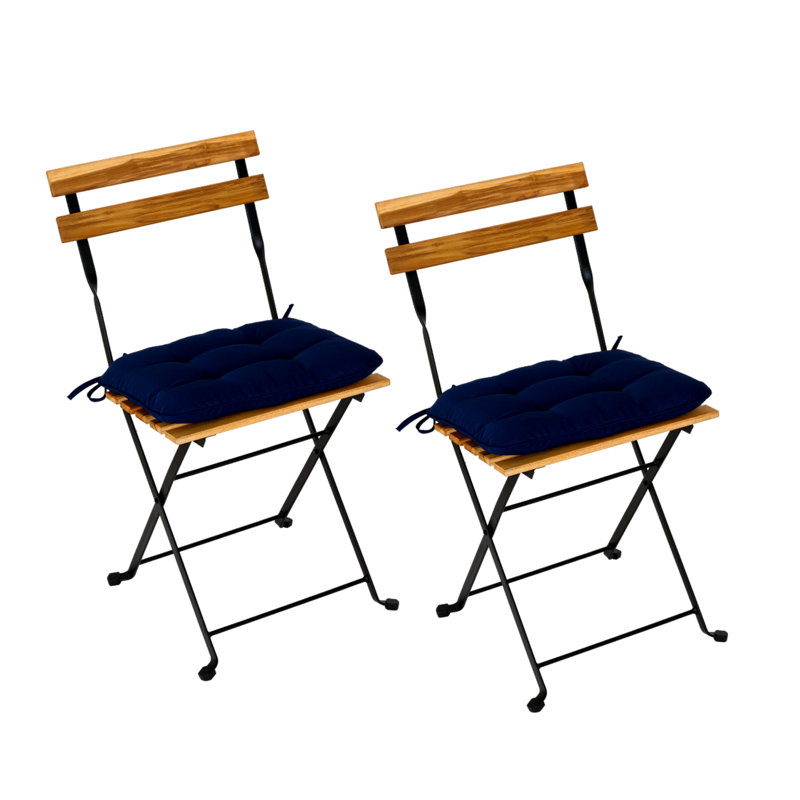 Chaise de patio pliante avec coussin