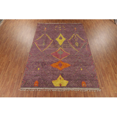 Tapis mauve unique de 12 pi 8 po x 9 pi
