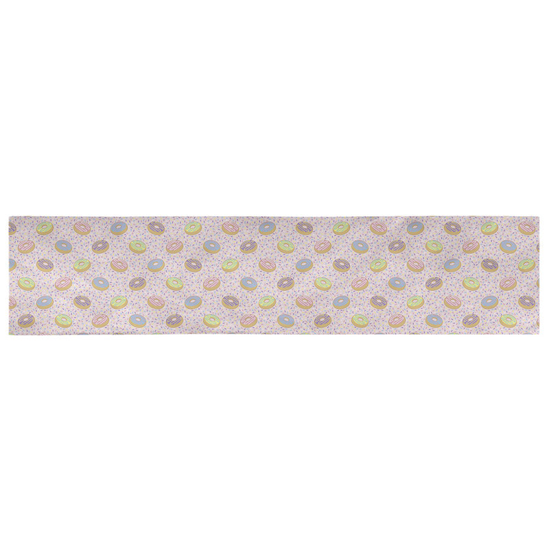 Avicia Donuts Table Runner, 73.5" x 17.5", Purple, Polyester