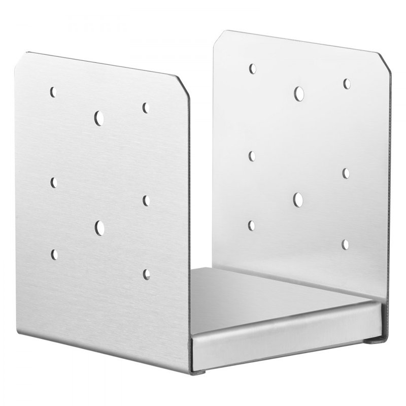 Base de poteau de 6 po x 6 po, support d'ancrage de poteau réglable en acier inoxydable de 10 pièces (5,9 x 5,5 po interne), base de poteau réglable pour support de balustrade de pavillon Pavillon