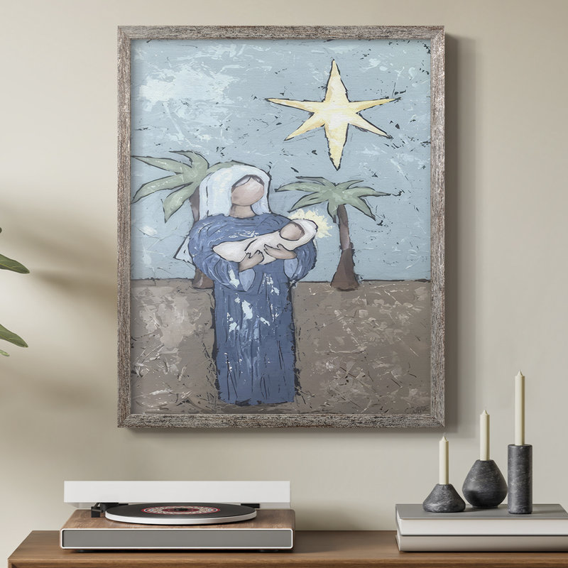 A Silent Night II Framed Print - Solid Wood, 11" H x 9" W