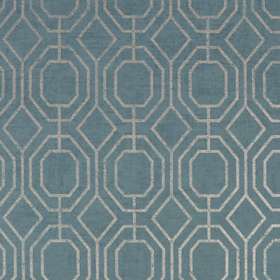 SAMPLE-Superfresco Easy Luxe Duck Egg Geometric Wallpaper
