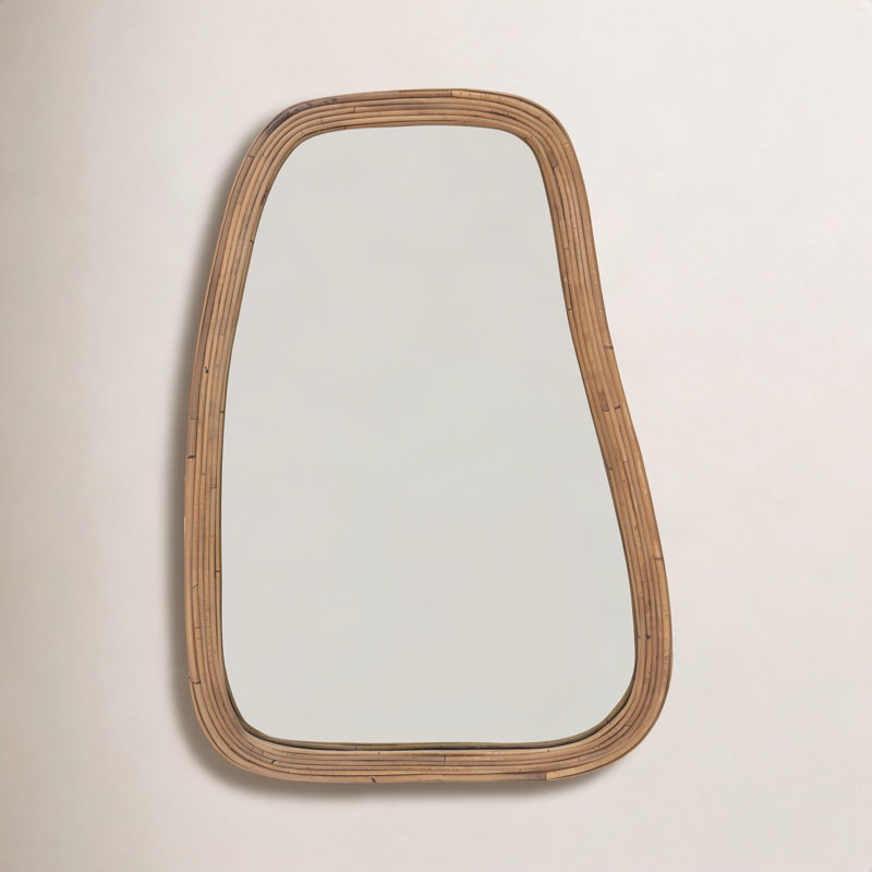Rattan Flat Wall Mirror