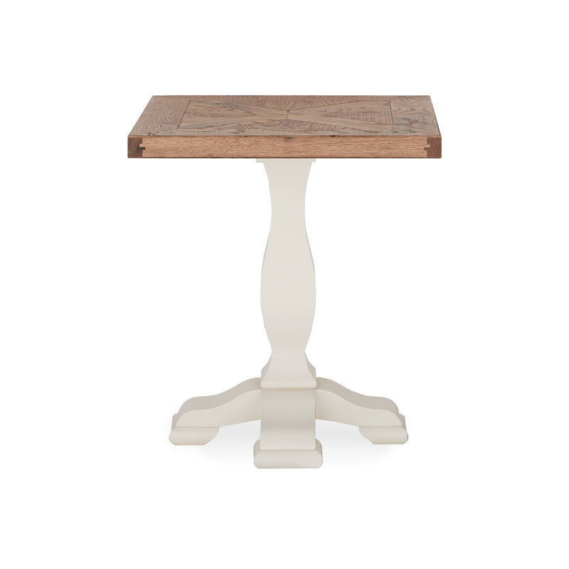 Abdulkadir Solid Wood Pedestal End Table